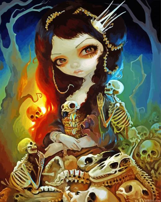 Strangeling And Skulls Painting By Numberss.png