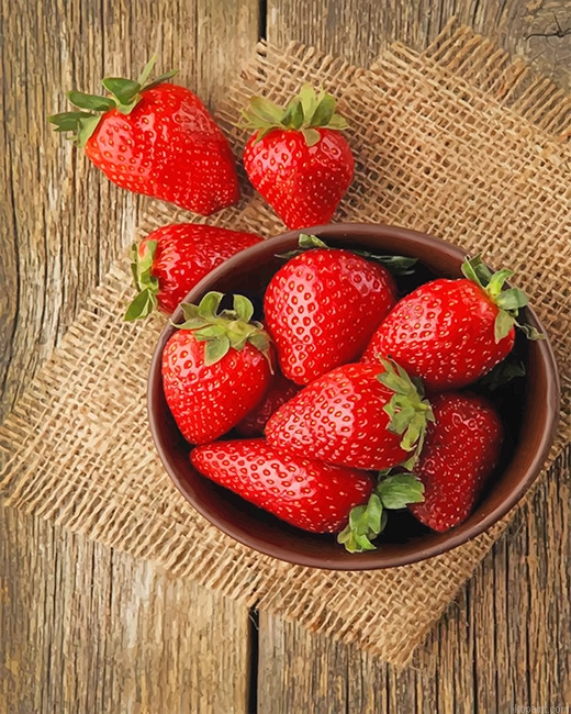 Strawberries Still Life New Painting By Numberss.png