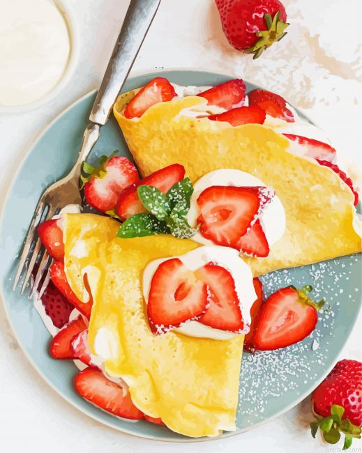 Strawberry Crepes With Cream Cheese Painting By Numberss.png