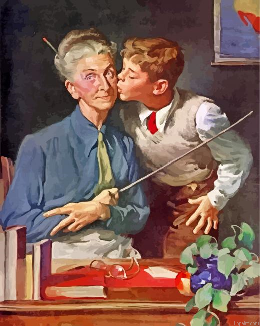 Student Kissing His Teacher Painting By Numberss.png