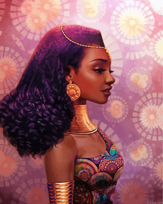 Stylish African Lady Painting By Numberss.png