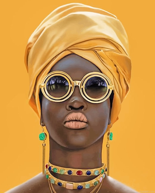 Stylish African Woman New Painting By Numberss.png