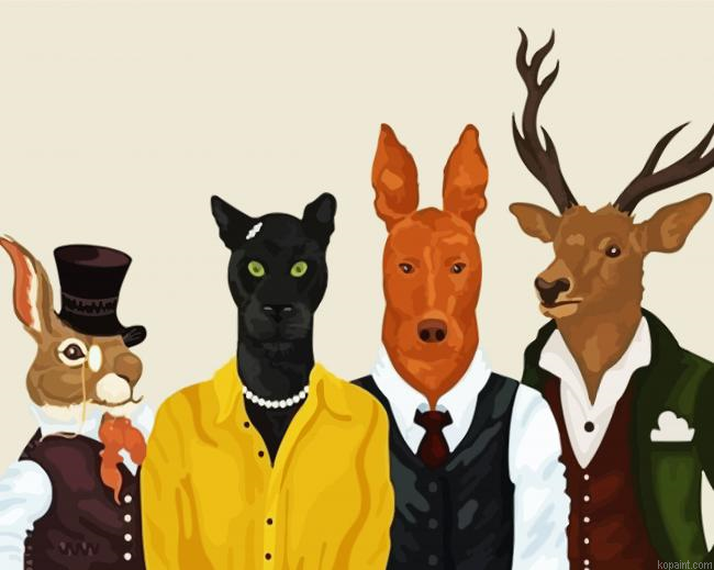 Stylish Animal Art Paint By Numbers