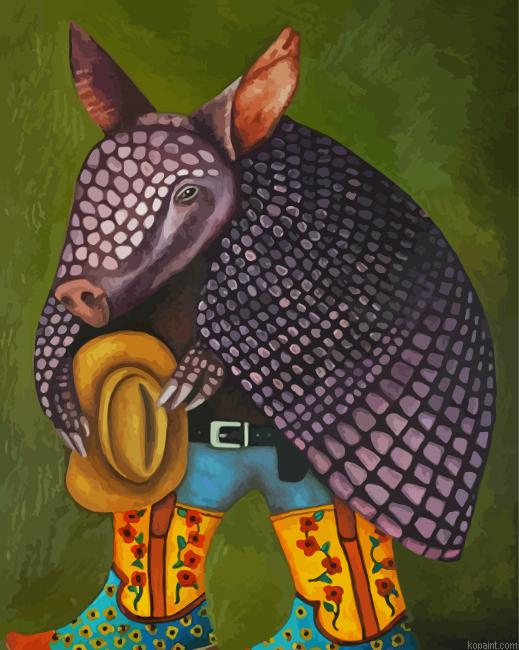 Stylish Armadillo Painting By Numberss.png