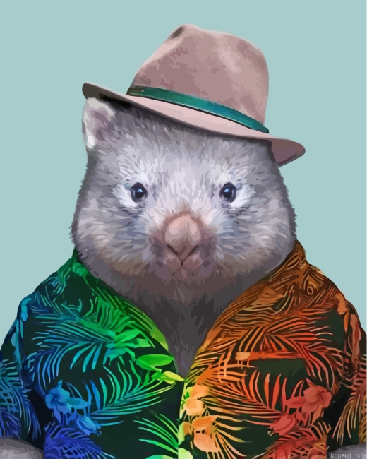 Stylish Wombat Painting By Numberss.png