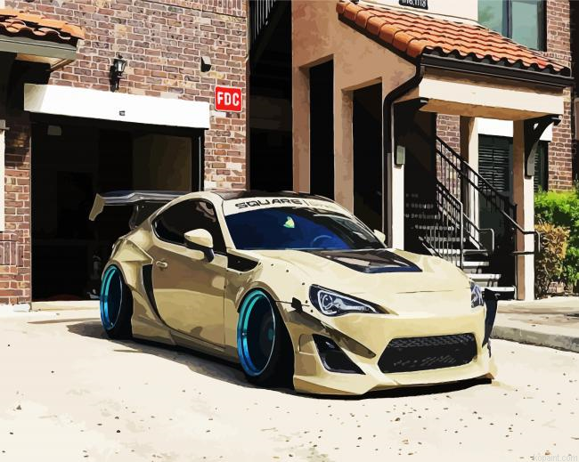 Subaru Brz Beige Cars Paint By Numbers.png