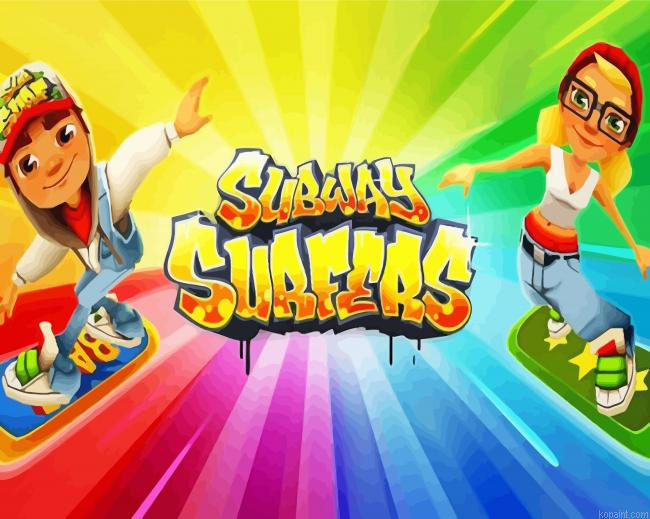 Subway Surfers Video Game Painting By Numberss.png