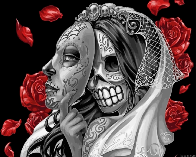 Sugar Skull Bride Painting By Numberss.png
