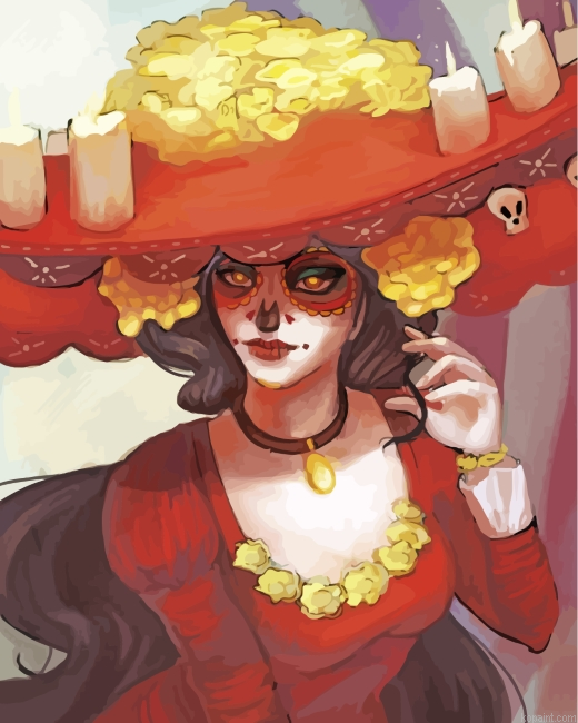 Sugar Skull Woman Painting By Numberss.png