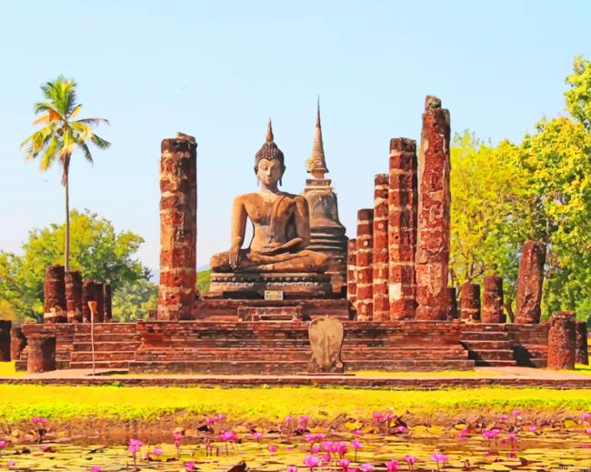 Sukhothai Historical Park New Painting By Numberss.png