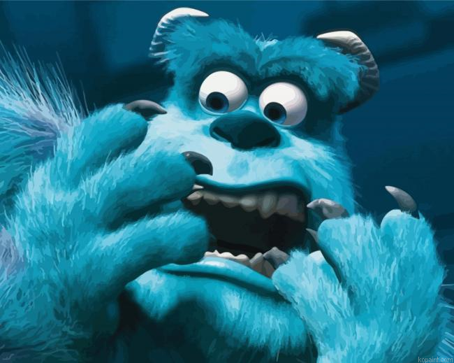 Sully Monsters Inc Cartoon Painting By Numberss.png