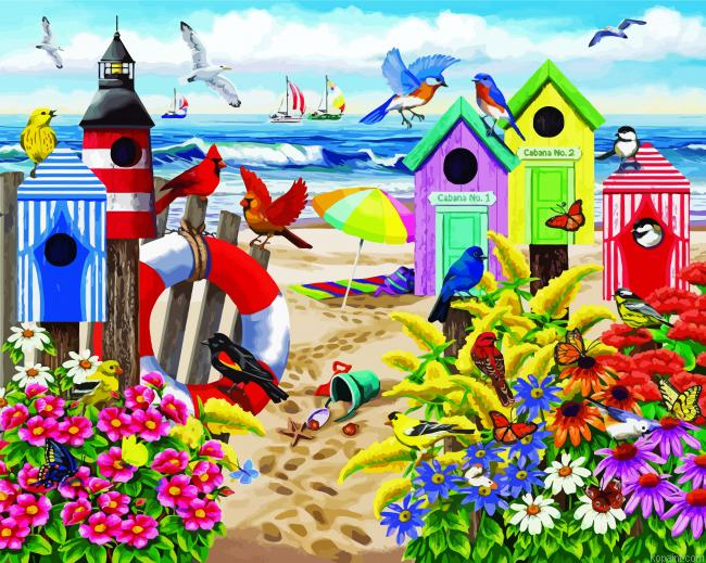 Summer Birds Paint By Numbers