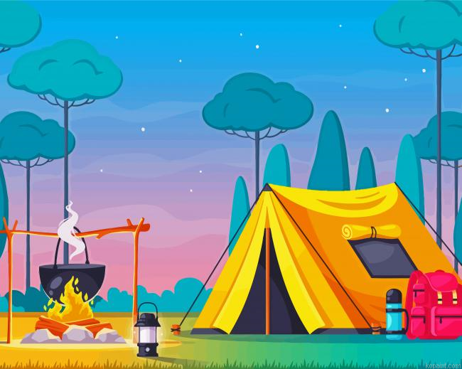 Summer Camp Tent Painting By Numberss.png