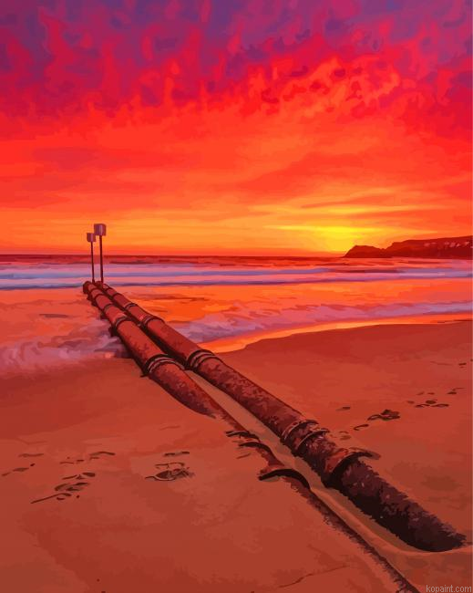 Sunrise At Manly Beach Paint By Numbers