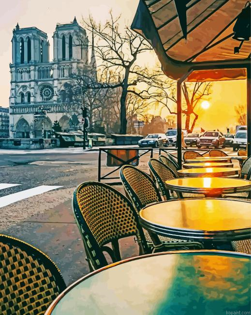 Sunrise Morning In Paris Paint By Numbers