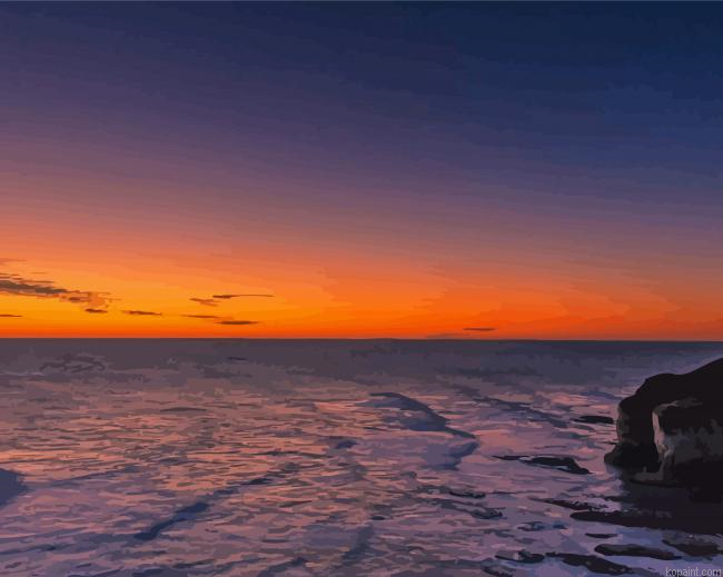 Sunrise Yorkshire Coast Painting By Numberss.png