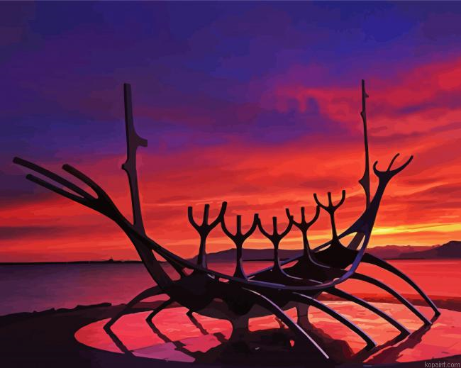 Sunset At Sun Voyager Painting By Numberss.png