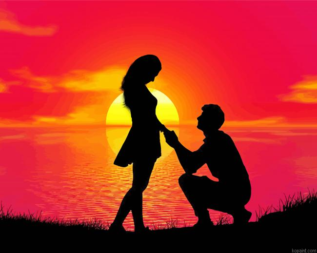 Sunset Couple Romance Painting By Numberss.png