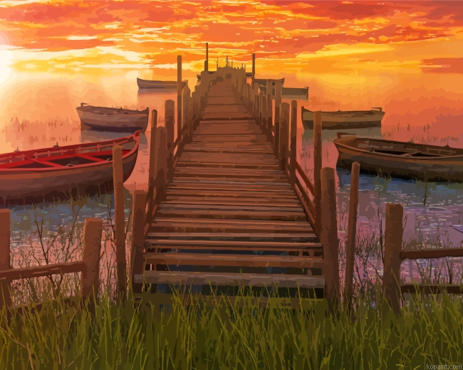 Sunset Dock Painting By Numberss.png