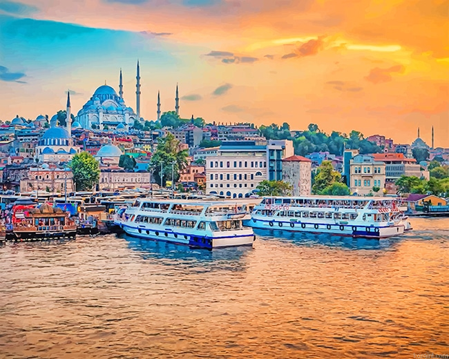 Sunset In Istanbul New Painting By Numberss.png