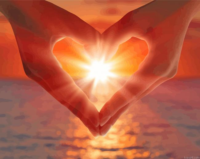 Sunset Sea Heart Painting By Numberss.png