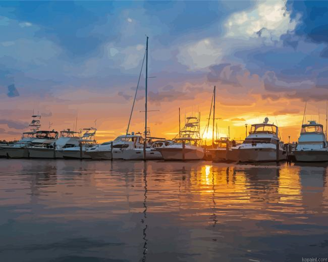 Sunset Seaport Painting By Numberss.png