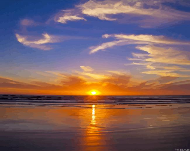 Sunset Time Seascape Paint By Numbers.png