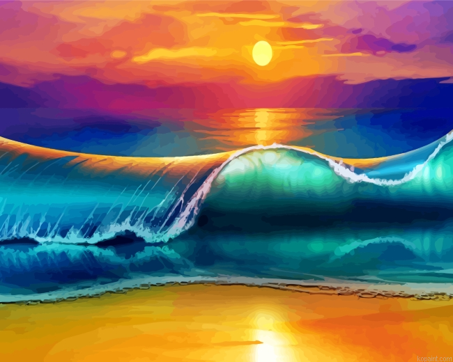 Sunset Waves Painting By Numberss.png