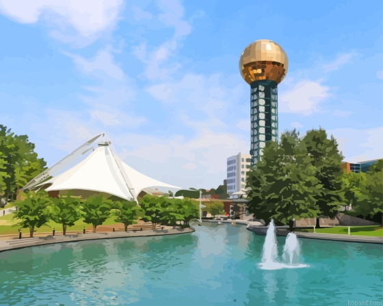 Sunsphere Tower Knoxville Park Painting By Numberss.png