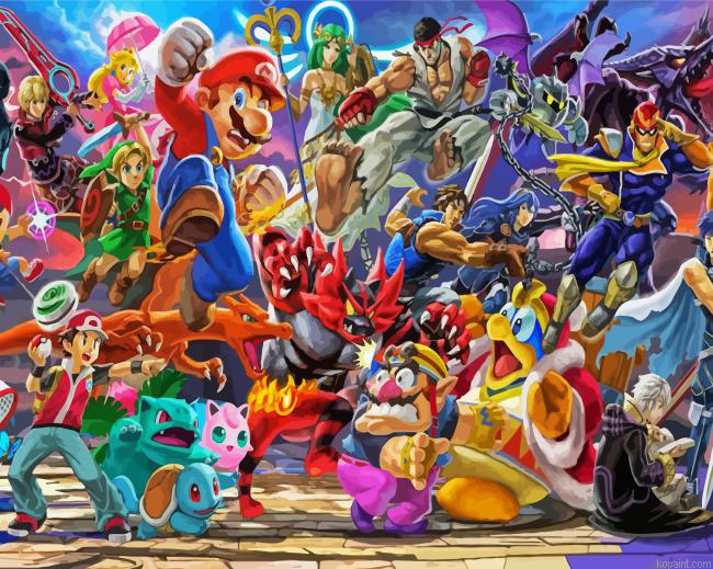 Super Smash Bros Game Painting By Numberss.png