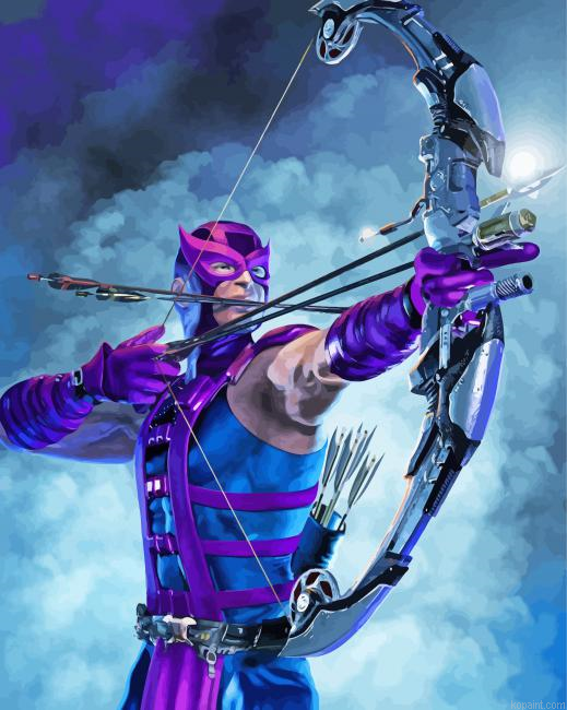 Superhero Hawkeye Painting By Numberss.png