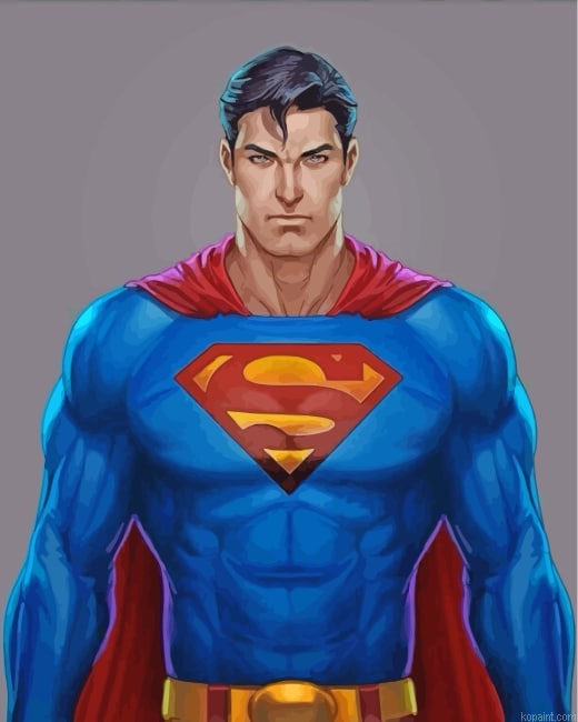 Superman Hero Painting By Numberss.png