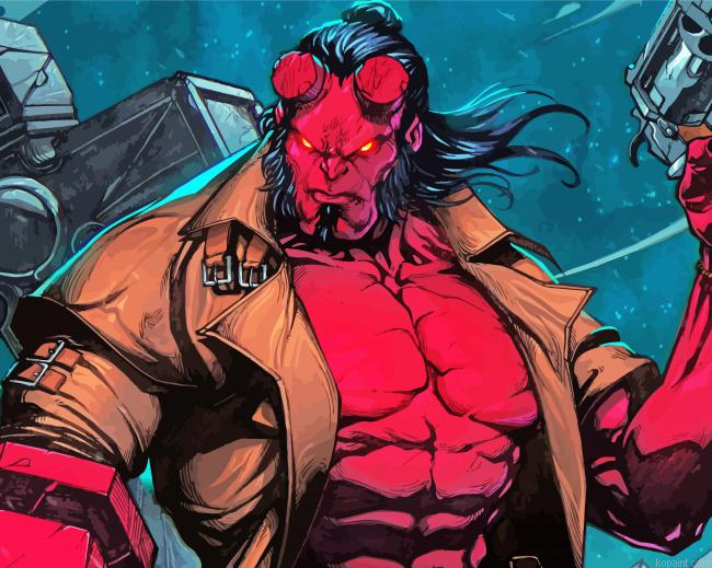 Superpower Hellboy Paint By Numbers