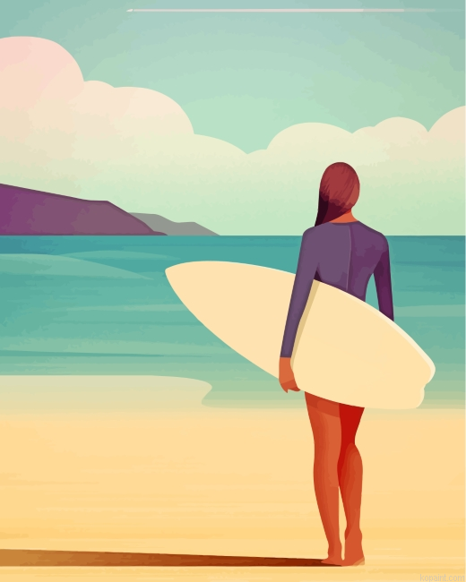 Surfer Woman Illustration Painting By Numberss.png