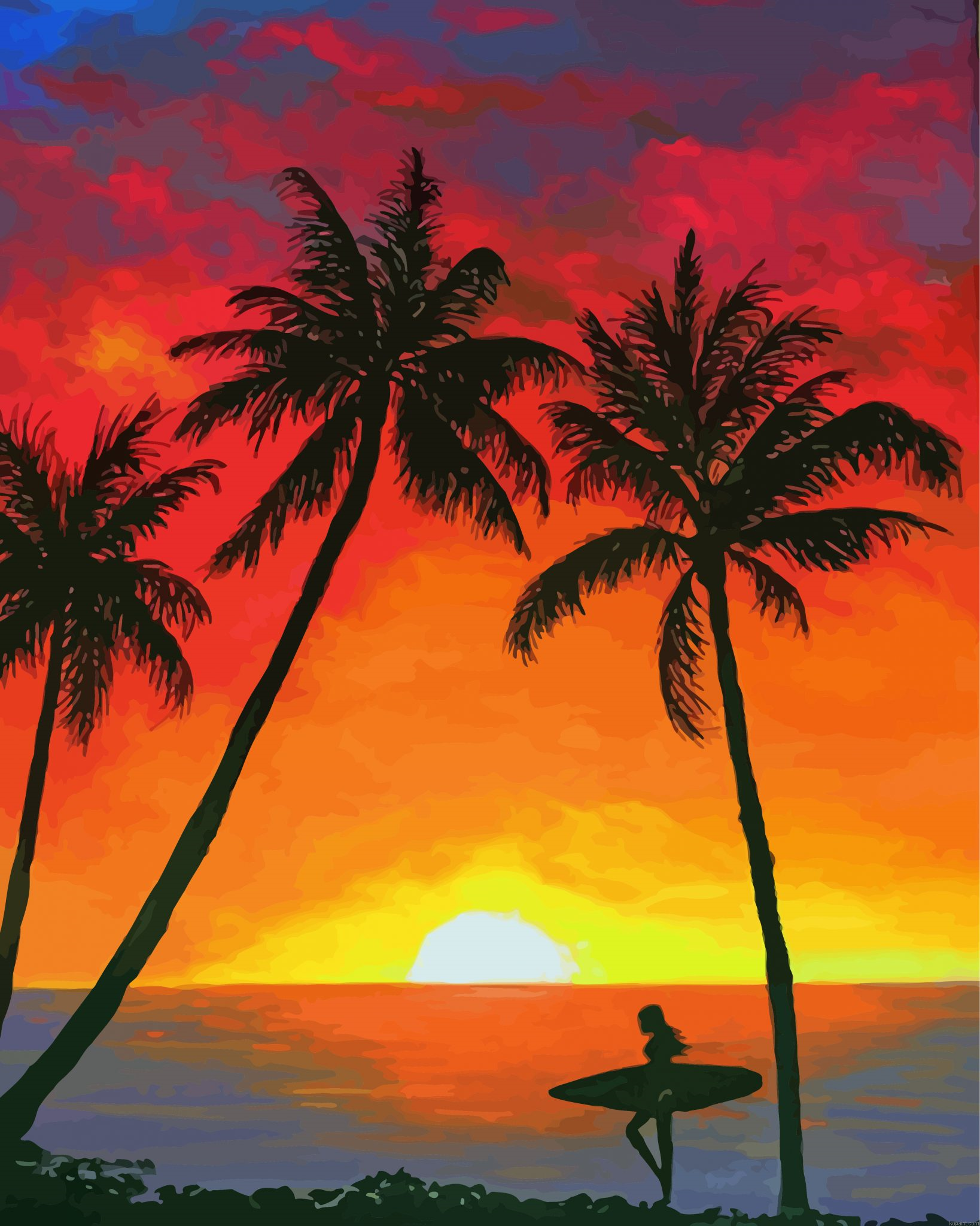 Surfer Woman Painting By Numberss.png