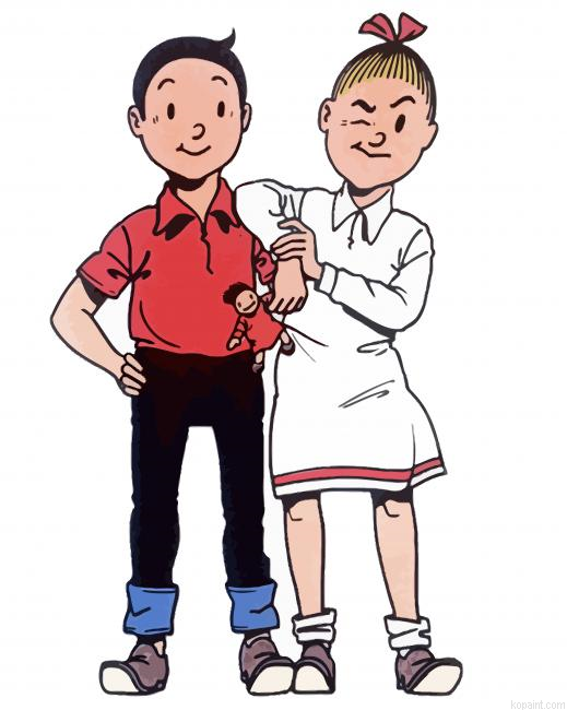 Suske En Wiske Cartoon Paint By Numbers