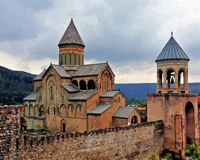 Svetitskhoveli Cathedral Tbilisi Painting By Numberss.png