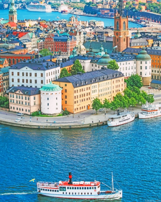 Sweden Seascape Stockholm Painting By Numberss.png