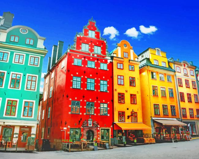 Sweden Stockholm Paint By Numbers