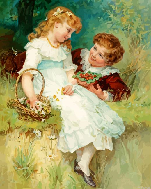 Sweethearts Frederick Morgan Painting By Numberss.png