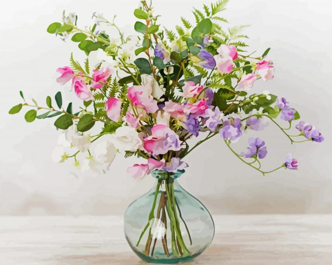Sweetpea Bouquet Vase Painting By Numberss.png