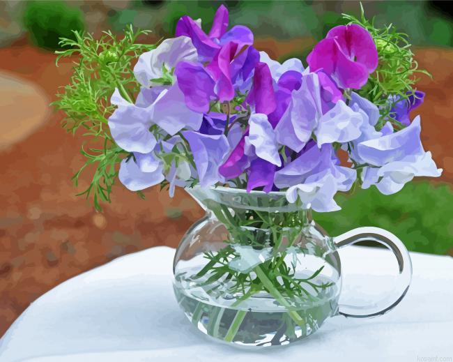 Sweetpea Plants In Glass Painting By Numberss.png