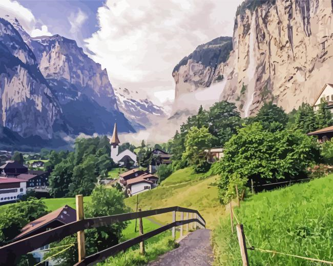 Switzerland Lauterbrunnen Paint By Numbers