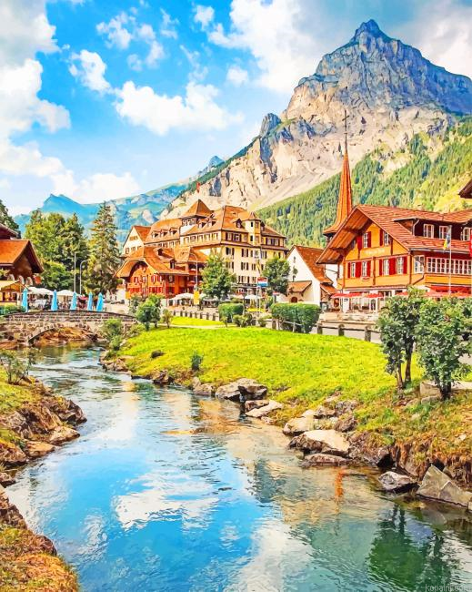 Switzerland Nature New Painting By Numberss.png