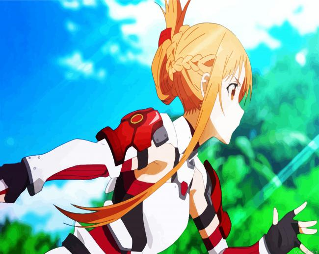 Sword Art Online Asuna Cabracter Painting By Numberss.png