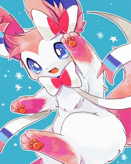 Sylveon Anime Illustration Painting By Numberss.png