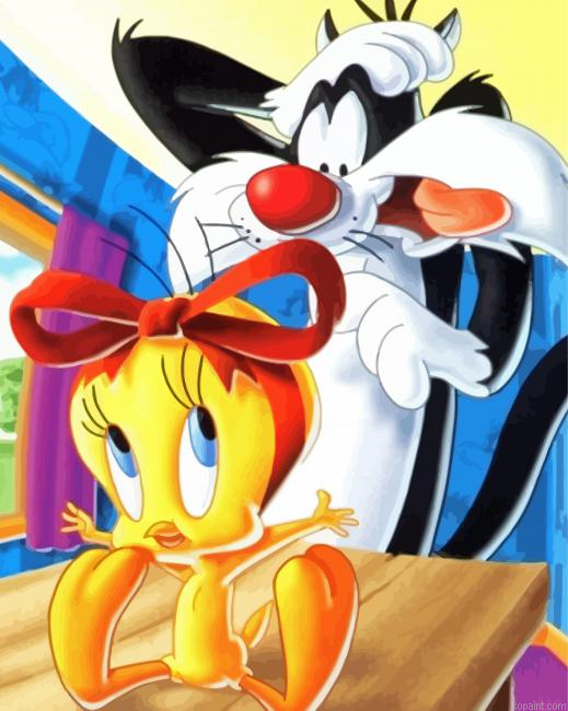 Sylvester And Tweety Paint By Numbers