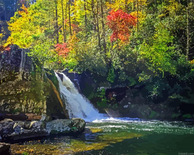 Tn State Park Waterfall Painting By Numberss.png