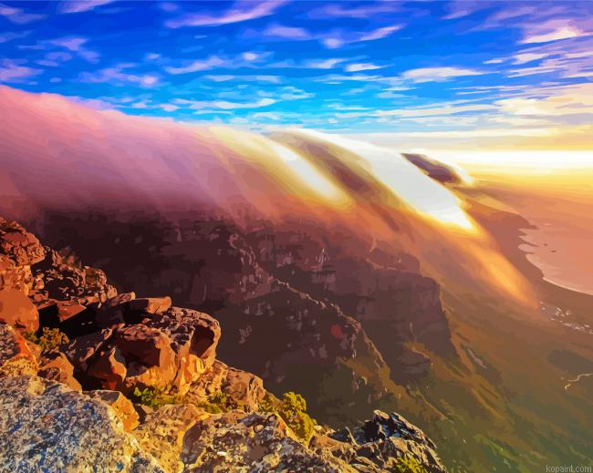 Tafelberg Table Mountain Landscape Painting By Numberss.png