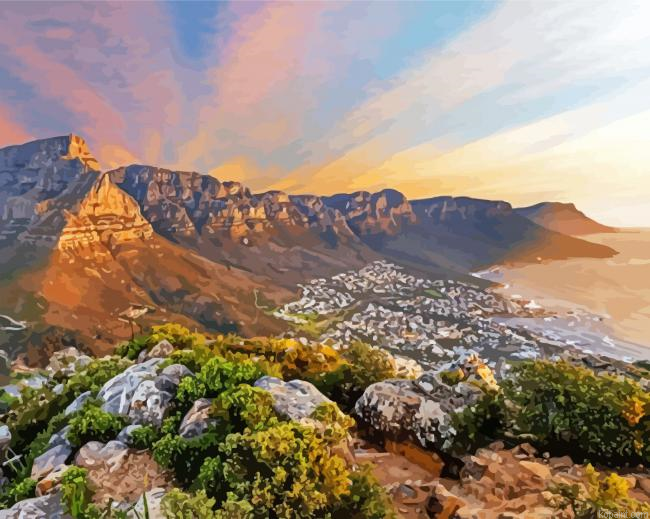 Tafelberg Table Mountain Painting By Numberss.png